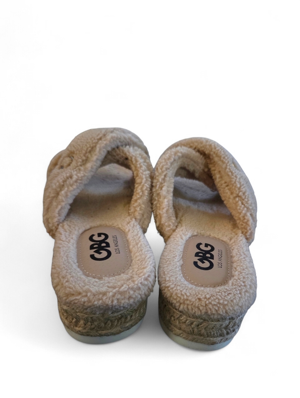 GBG LOS ANGELES Daphne Faux Sherpa Platform Slide Sandal - Picture 7 of 12